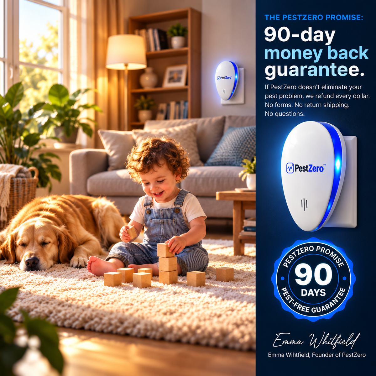 PestZero™ Ultrasonic Pest Repeller - Banish 14+ Pests for Good